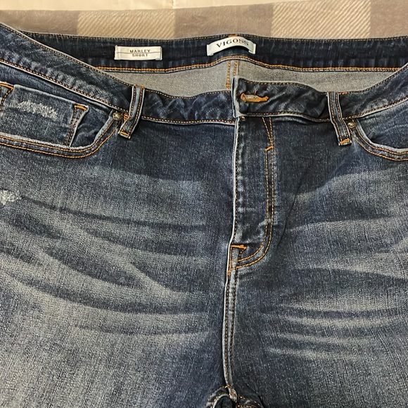 Vigoss cut off Jean shorts dark wash size 20 - Picture 3 of 4